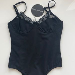 White Fox Iconic Moment Bodysuit Black